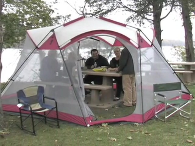 Guide Gear&reg; Party Screen House Off - white / Burgundy - image 1 from the video